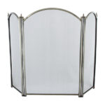Dynasty Firescreen 3 Fold Height 26" - Antique Plated