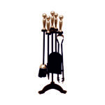 Black & Satin Nickel Companion Set - Ball Top