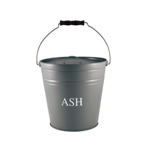 Large Ash Bucket & Lid - Grey