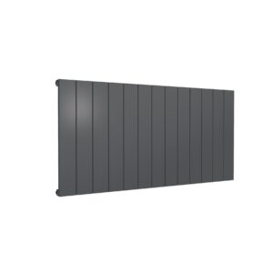 Reina Casina Single Horizontal Designer Aluminium Contemporary Panelled Radiator - Anthracite