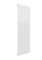 Reina Casina Single Vertical Designer Aluminium Contemporary Panelled Radiator - White