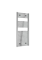 Reina Diva Steel Modern Flat Vertical Bathroom Towel Rail and Radiator - Chrome