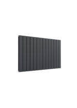Reina Flat Double Designer Steel Modern Horizontal Panelled Radiators - Anthracite