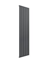 Reina Flat Single Designer Steel Modern Vertical Panelled Radiators - Anthracite