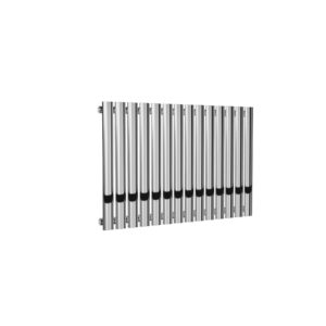 Reina Neva Single Horizontal Designer Steel Modern Radiator - Chrome