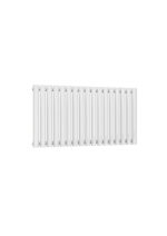 Reina Neva Single Horizontal Designer Steel Modern Radiator - White