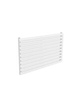 Reina Nevah Single Designer Steel Horizontal Radiator - White