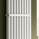 Reina Neval Vertical Bathroom Radiator Flat Towel Bar - White