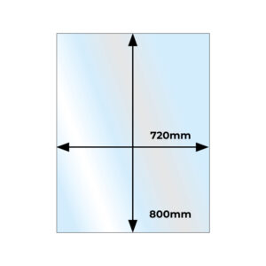 Rectangular Small Glass Hearth - 12mm x 800mm x 720mm