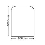 Medium Standard Honed Granite Hearth 850mm x 1000mm