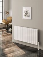 Reina Casina Double Horizontal Designer Aluminium Contemporary Panelled Radiator - White