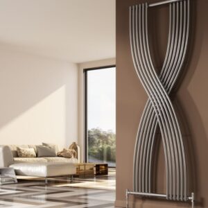 Reina Dimaro Designer Steel Contemporary Vertical Arty Radiator - Chrome