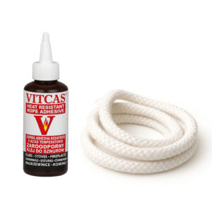 2 Metres of 3mm Stove Rope & Adhesive Kit
