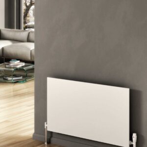 Reina Slimline Horizontal Designer Steel Modern Flat Radiator - White