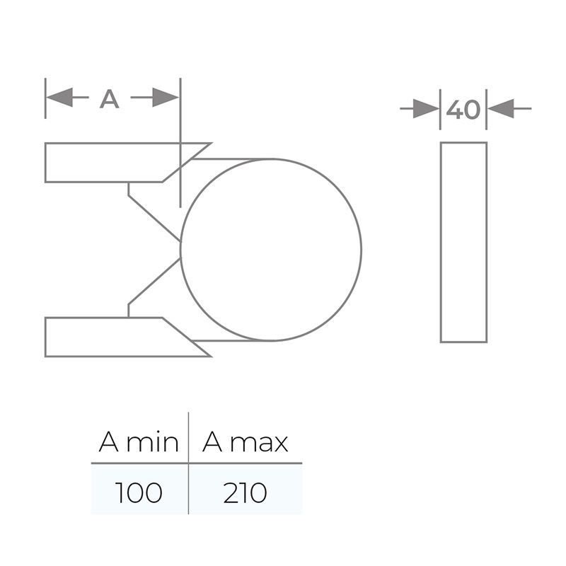 Image on Glowing Embers - UK Fireplaces and Stoves - PREM LONG WALL BRACKET 100mm 210mm