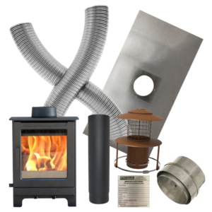 Ashford 5 Stove – 5kW Defra Multifuel Stove & Flue Liner Installation Kit