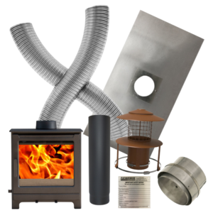 Ashford 8 Stove – 8kW Defra Multifuel Stove & Flue Liner Installation Kit
